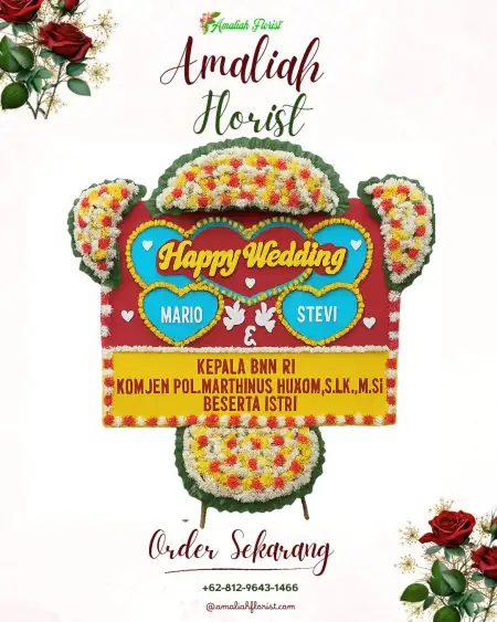 Papan Bunga Pernikahan Sukaraharja